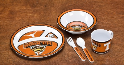 Texas Longhorns - Kids 5 Pc. Dish Set 