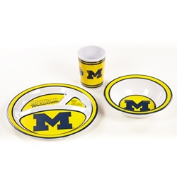 Michigan Wolverines - Kids 3 Pc. Dish Set 