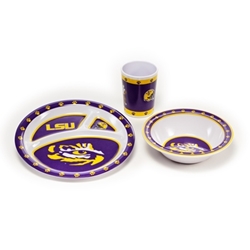 LSU Tigers - Kids 3 Pc. Dish Set 