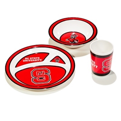 N. Carolina State Wolfpack - Kids 3 Pc. Dish Set 