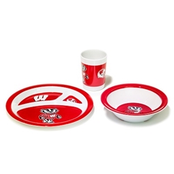 Wisconsin Badgers - Kids 3 Pc. Dish Set 