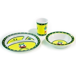 Oregon Ducks - Kids 3 Pc. Dish Set 