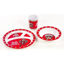 Ohio State Buckeyes - Kids 3 Pc. Dish Set 