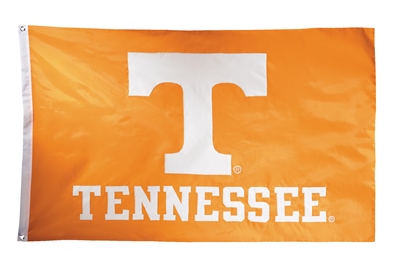 Tennessee Volunteers - 2-sided Nylon Applique 3 Ft x 5 Ft Flag w/ grommets 