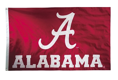 Alabama Crimson Tide - 2-sided Nylon Applique 3 Ft x 5 Ft Flag w/ grommets 