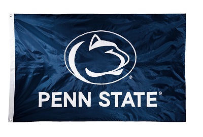 Penn State Nittany Lions - 2-sided Nylon Applique 3 Ft x 5 Ft Flag w/ grommets 