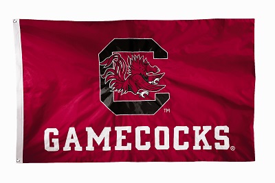 South Carolina Gamecocks - 2-sided Nylon Applique 3 Ft x 5 Ft Flag w/ grommets 