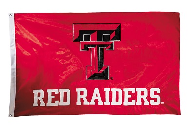 Texas Tech Red Raiders - 2-sided Nylon Applique 3 Ft x 5 Ft Flag w/ grommets 