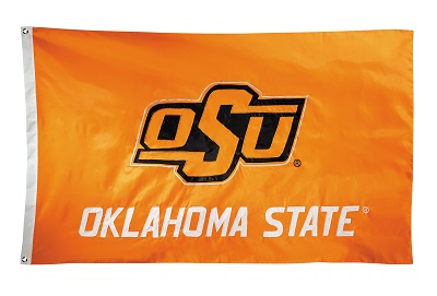 Oklahoma State Cowboys - 2-sided Nylon Applique 3 Ft x 5 Ft Flag w/ grommets 