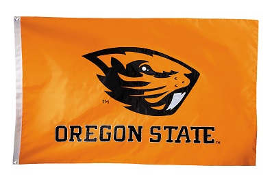 Oregon State Beavers - 2-sided Nylon Applique 3 Ft x 5 Ft Flag w/ grommets 