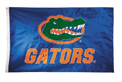 Florida Gators - 2-sided Nylon Applique 3 Ft x 5 Ft Flag w/ grommets 