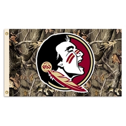 Florida State Seminoles - 3 Ft. X 5 Ft. Flag W/Grommets - Realtree Camo Background 