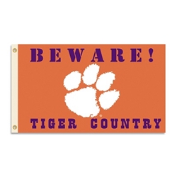 Clemson Tigers - 3 Ft. X 5 Ft. Flag W/Grommets - Country 