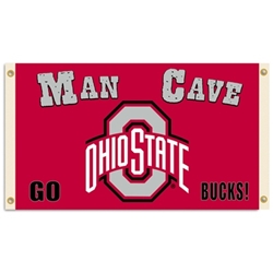 Ohio State Buckeyes - Man Cave 3 Ft. X 5 Ft. Flag W/ 4 Grommets 