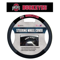 Ohio State Buckeyes - Poly-Suede Steering Wheel Cover 