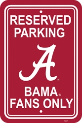 Alabama Crimson Tide - 12" X 18" Plastic Parking Sign 