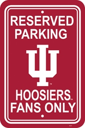 Indiana Hoosiers - 12" X 18" Plastic Parking Sign 