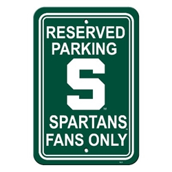 Michigan State Spartans - 12" X 18" Plastic Parking Sign 