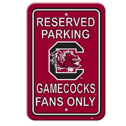 South Carolina Gamecocks - 12" X 18" Plastic Parking Sign 