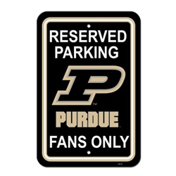 Purdue Boilermakers - 12" X 18" Plastic Parking Sign 