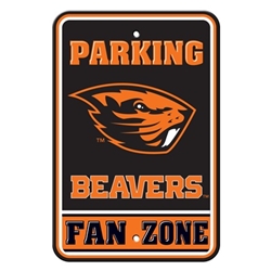 Oregon State Beavers - 12" X 18" Plastic Parking Sign 