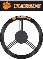 Clemson Tigers - Poly-Suede Steering Wheel Cover 