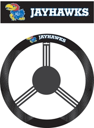 Kansas Jayhawks - Poly-Suede Steering Wheel Cover 