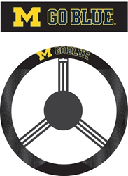 Michigan Wolverines - Poly-Suede Steering Wheel Cover 