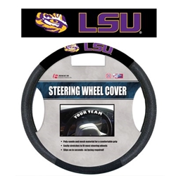 LSU Tigers - Poly-Suede Steering Wheel Cover 