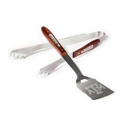 Texas A&M Aggies - BBQ Master 2 Piece Wood Handle BBQ Set 