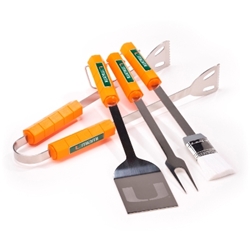 Miami Hurricanes - 4 Pc Bbq Set 