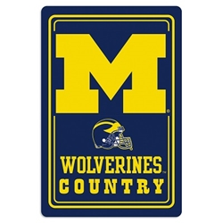 Michigan Wolverines - Metal Sign 12" x 18" 