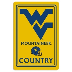 West Virginia Mountaineers - Metal Sign 12" x 18" 