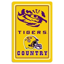 LSU Tigers - Metal Sign 12" x 18" 