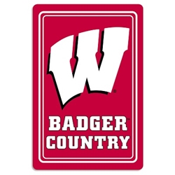 Wisconsin Badgers - Metal Sign 12" x 18" 