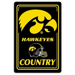 Iowa Hawkeyes   - Metal Sign 12" x 18" 