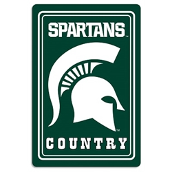 Michigan State Spartans - Metal Sign 12" x 18" 