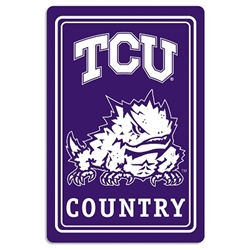 Texas Christian Horned Frogs - Metal Sign 12" x 18" 