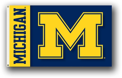 Michigan Wolverines - 2-Sided 3 Ft. X 5 Ft. Flag W/Grommets 