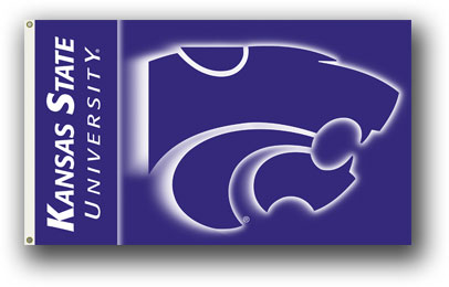 Kansas State Wildcats  - 2-Sided 3 Ft. X 5 Ft. Flag W/Grommets 