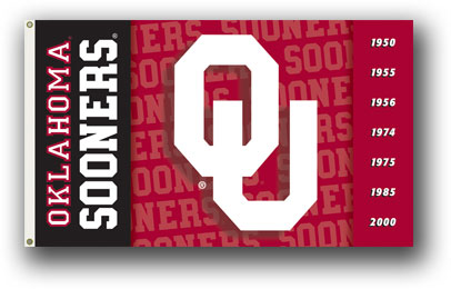 Oklahoma Sooners - 2-Sided 3 Ft. X 5 Ft. Flag W/Grommets 