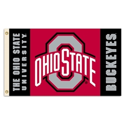 Ohio State Buckeyes - 2-Sided 3 Ft. X 5 Ft. Flag W/Grommets 