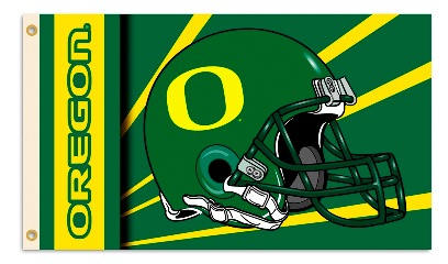 Oregon Ducks - 2-Sided 3 Ft. X 5 Ft. Flag W/Grommets 