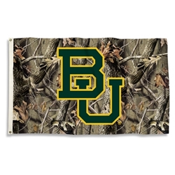 Baylor Bears - 3 Ft. X 5 Ft. Flag W/Grommets - Realtree Camo Background 