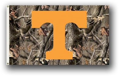 Tennessee Volunteers - 3 Ft. X 5 Ft. Flag W/Grommets - Realtree Camo Background 