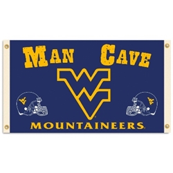 West Virginia Mountaineers - Man Cave 3 Ft. X 5 Ft. Flag W/ 4 Grommets 