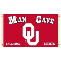 Oklahoma Sooners - Man Cave 3 Ft. X 5 Ft. Flag W/ 4 Grommets 