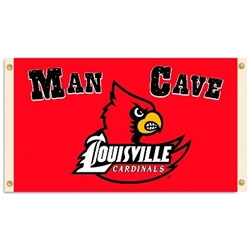 Louisville Cardinals - Man Cave 3 Ft. X 5 Ft. Flag W/ 4 Grommets 