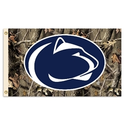 Penn State Nittany Lions - 3 Ft. X 5 Ft. Flag W/Grommets - Realtree Camo Background 