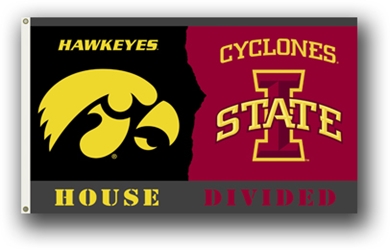 Iowa - Iowa State - 3 Ft. X 5 Ft. Flag W/Grommets - Rivalry House Divided 